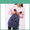 Backpack Canvas Retro Solid Color Laptop Compartment Schoolbag Outdoor Gift