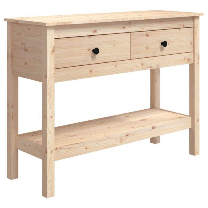 VidaXL Table console 100x35x75 cm Bois massif de pin 814624