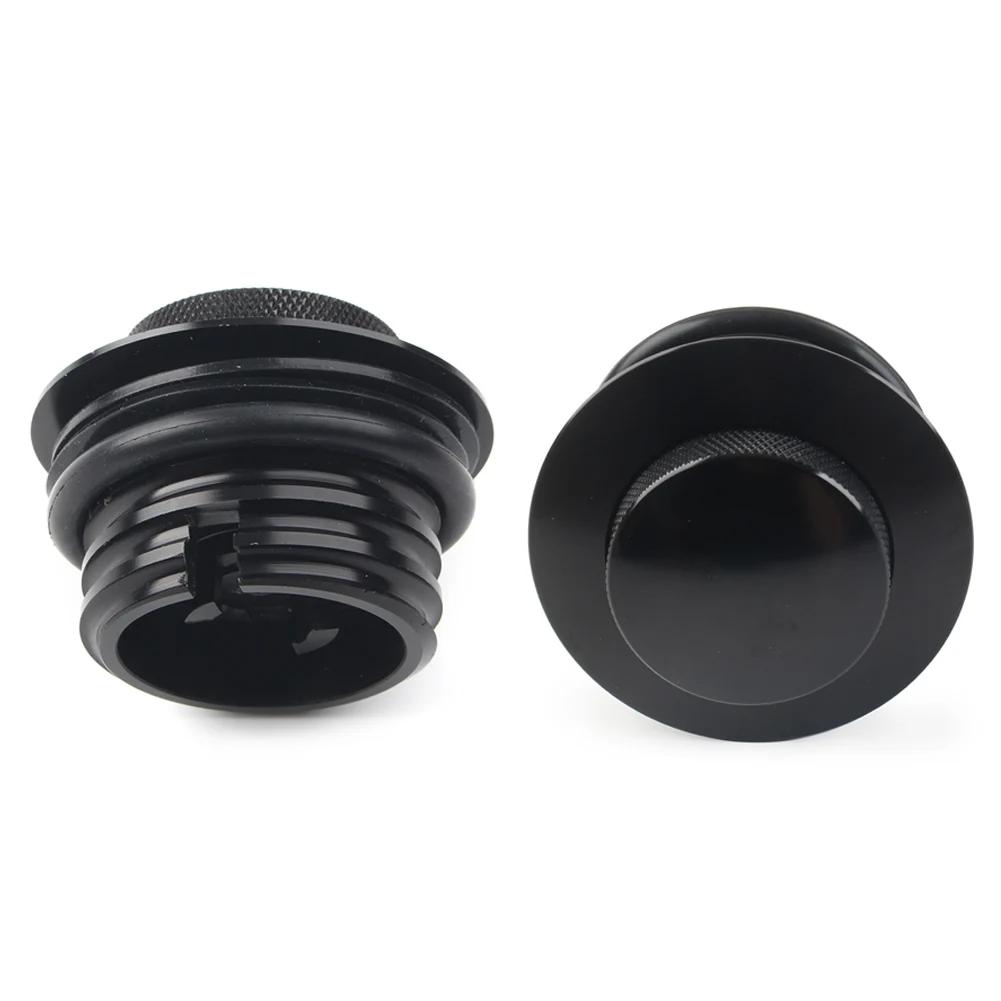 Motorcycle Left+Right Thread Flush Pop Up Gas Cap Vented Fuel Tank Cover For Harley Davidson Road King Softail Dyna