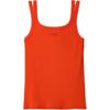 Solid Ribbed Round Neck Stretch Vest Women Tops 1175171-LBS