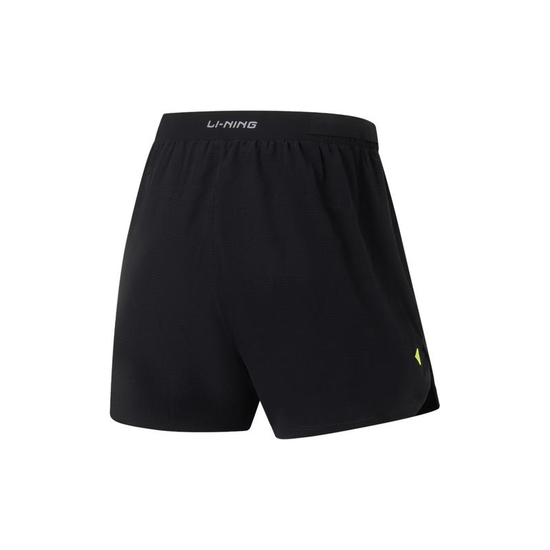 Li Ning Running Series Logo Print Elastic Loose Casual Shorts Men Shorts Black AKST267-6