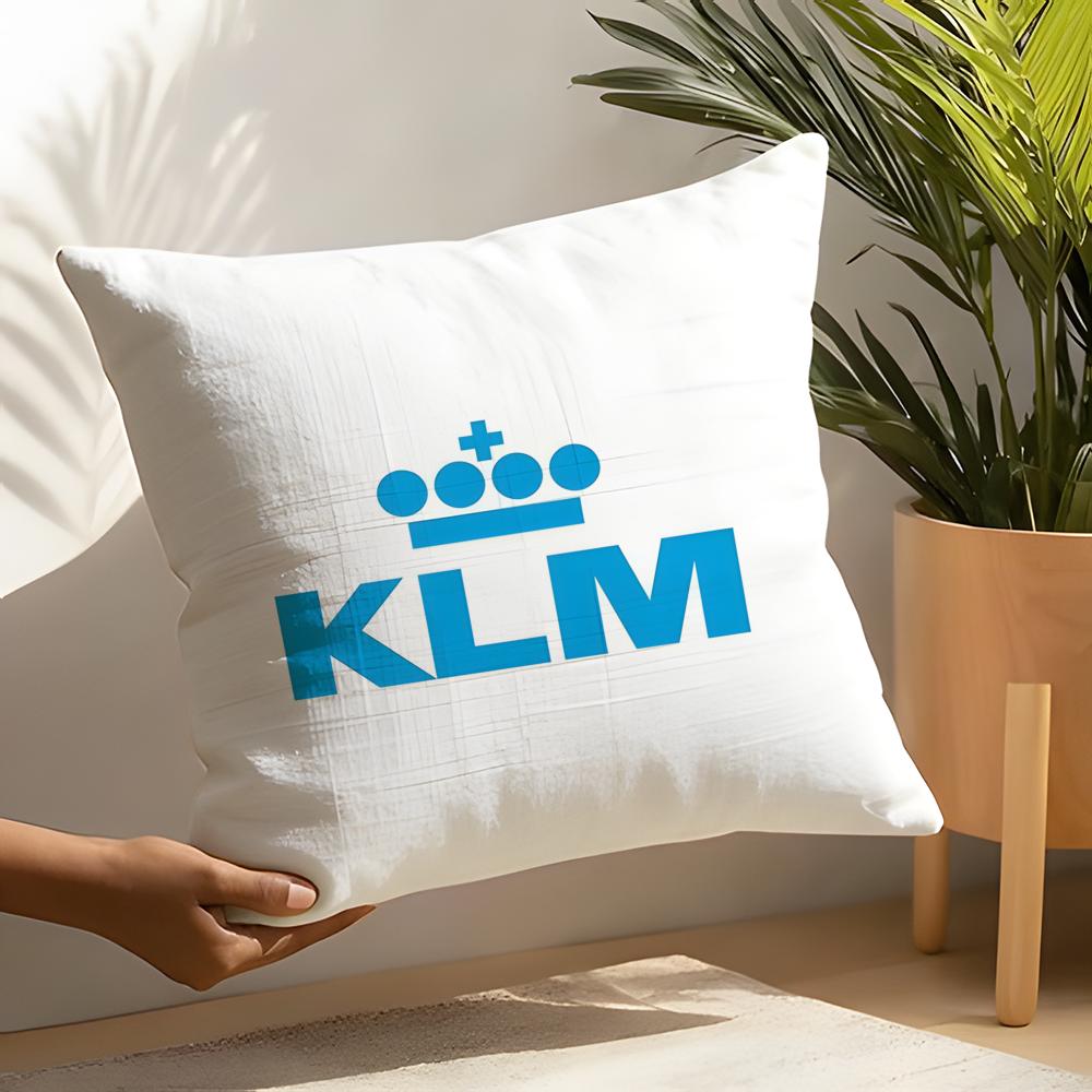 Famous Royal Dutch KKLM Airlines Pillow Case Linen Cushion Covers For Decorative Sofa Home Pillows Case Car Chair Pillows Cases