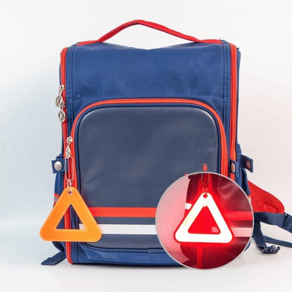 Reflective Safety Keychain Lightweight Backpack Pendant Triangle Safety Tag  Cycling Accessories