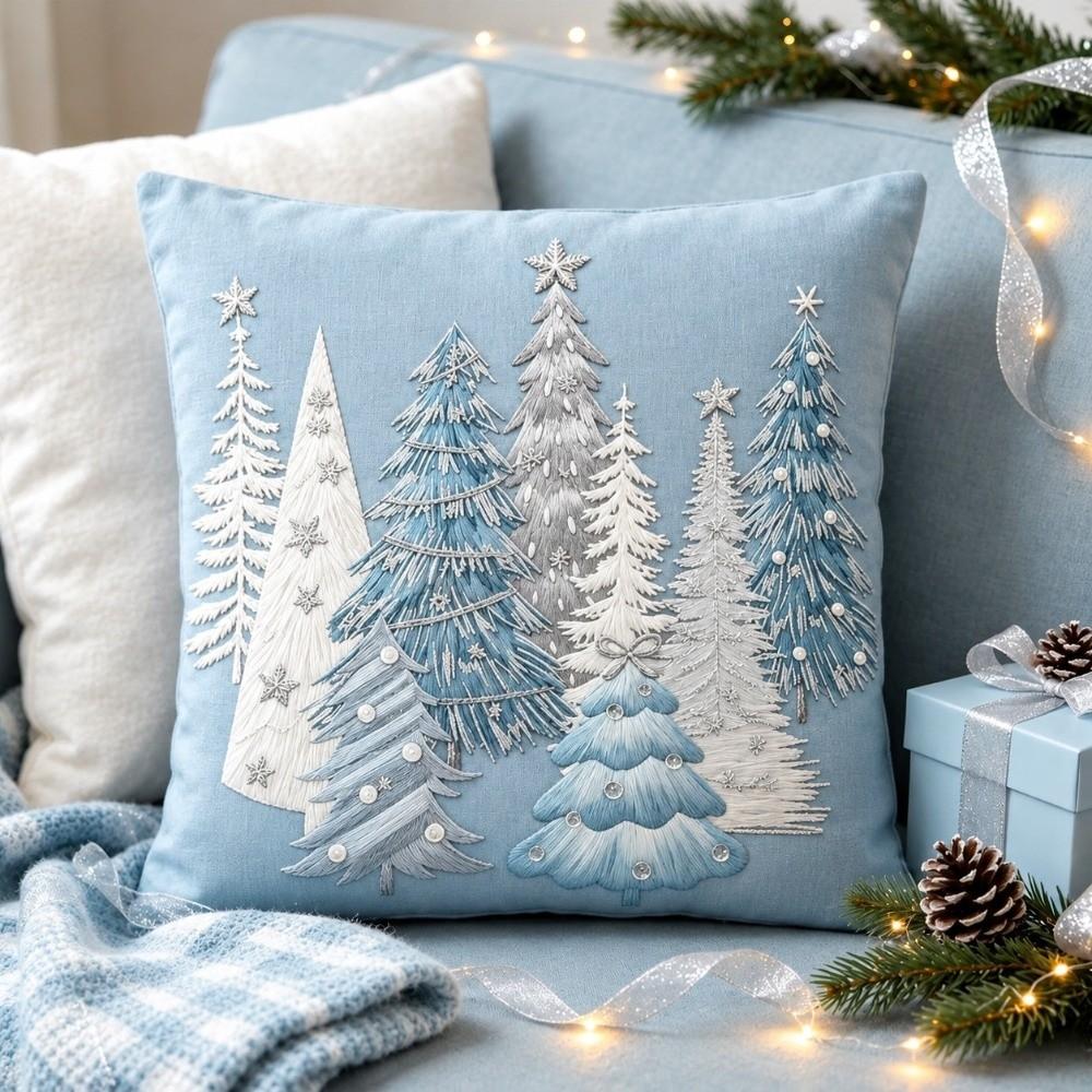 Santa Claus Christmas Pillow Cover Cartoon Print Throw Pillow Case New Cushion Cover  Holiday