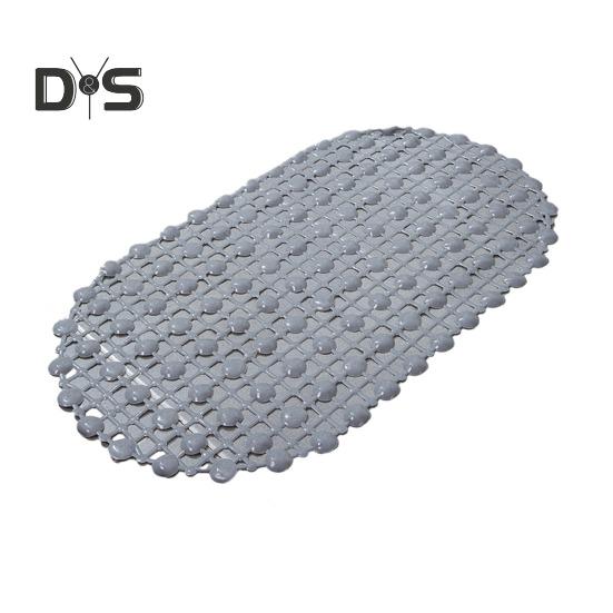 PVC Anti-slip Bath Mat Solid Color Home Kitchen Hotel Bathroom Shower Floor Mat with Suction Cup Soft Non-slip Bathtub Massage Pad Rug