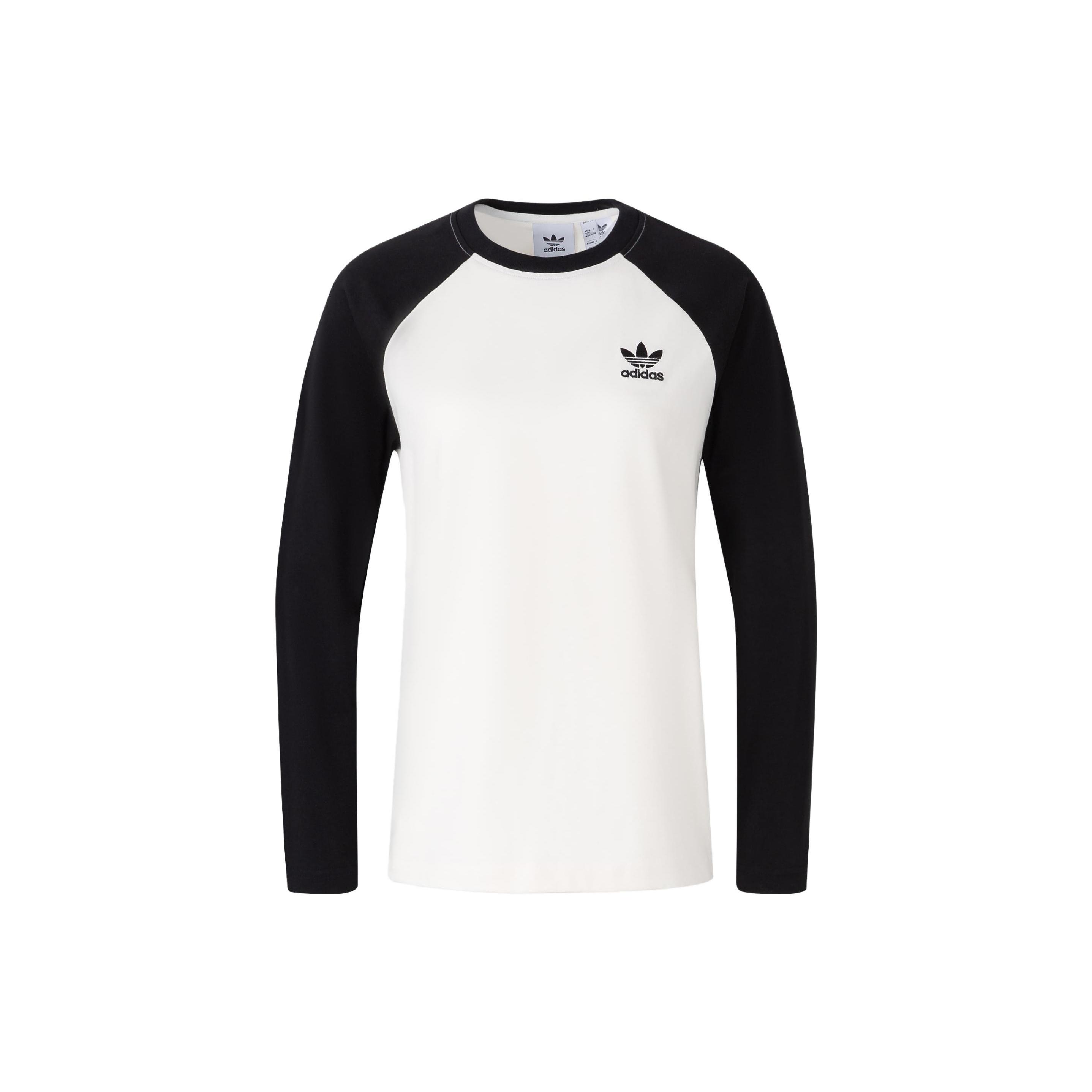 adidas long sleeve T-shirt White Black Men s IS5375 S