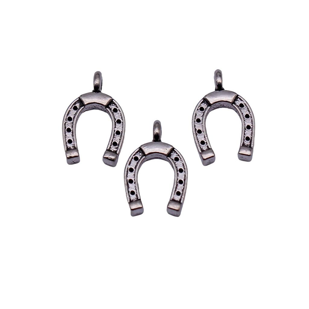 Vintage Horseshoe Charms Alloy Metal Pendants For DIY Jewelry Lucky Themed Accessories