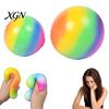Slow Rebound Stress Ball Rainbow Squeeze Toy Rising Relief Colorful Flour Home Office Desk Decompression Tool