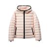 Womens Lightweight Hooded Down Jacket 95% White Duck Short Puffer Coat Fall Student Casual Wear