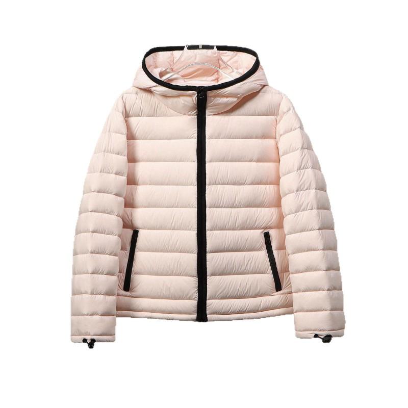 Womens Lightweight Hooded Down Jacket 95% White Duck Short Puffer Coat Fall Student Casual Wear