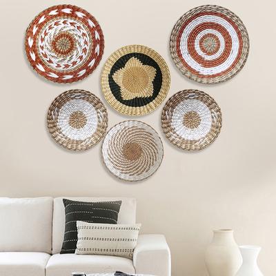 1PC Round Wall Basket Decor Home Wrought Wall Hanging Ornament Light Luxury Multiple Options Available