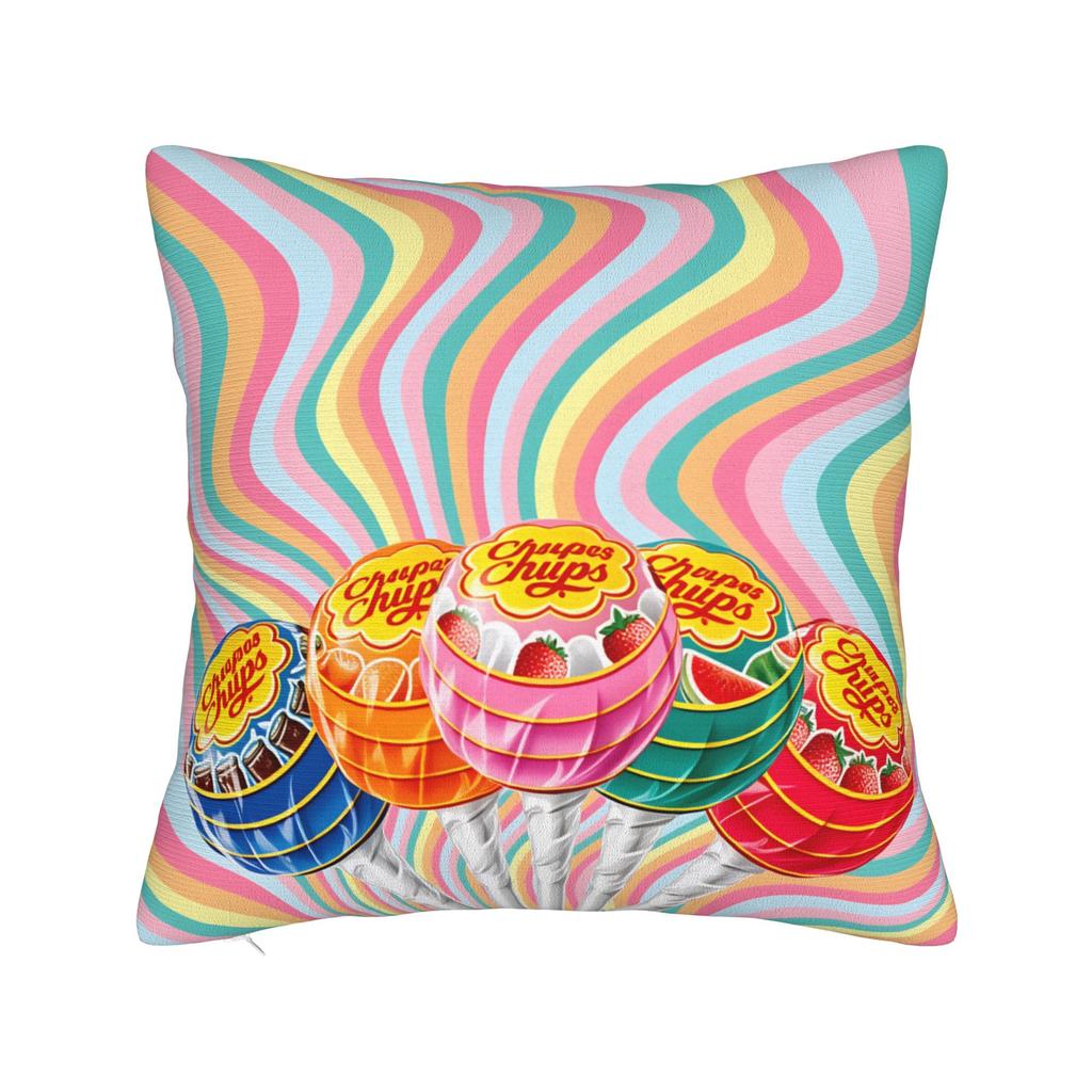 Candy Chupa Chups Pillow Case Comfy Pillow Cover For Living Room Bed Chair Funny Pillowcases