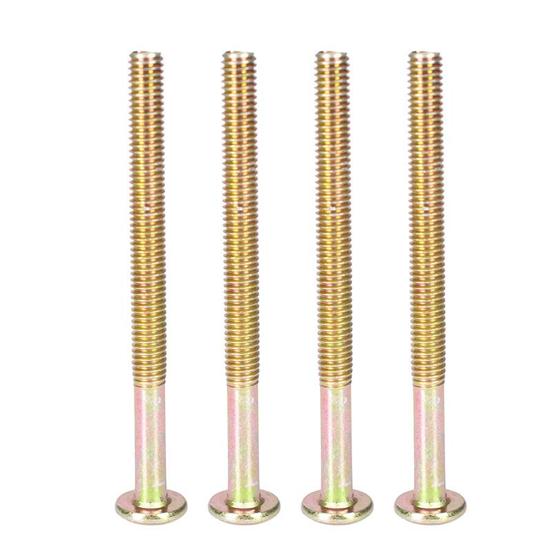 Hexagon Hex Furniture Screw Nut Set Zine M6 Threaded Bolts Phillips Nuts Wood Bed Chair Desk Table Crib Screws Assortment Kit