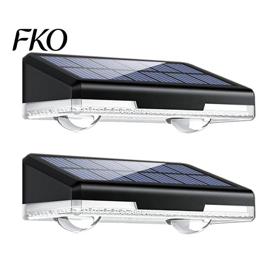 Warm White Solar Wall Light Washer Lights, Outdoor Light, Waterproof Garden LED Lamp Step Lights Rechargeable with Color Changing RGB, Landscape