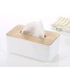 Original Color Oak Paper Towel Pumping Creative Desktop Wooden Tissue Box Tray Paper Napkin Storage Box