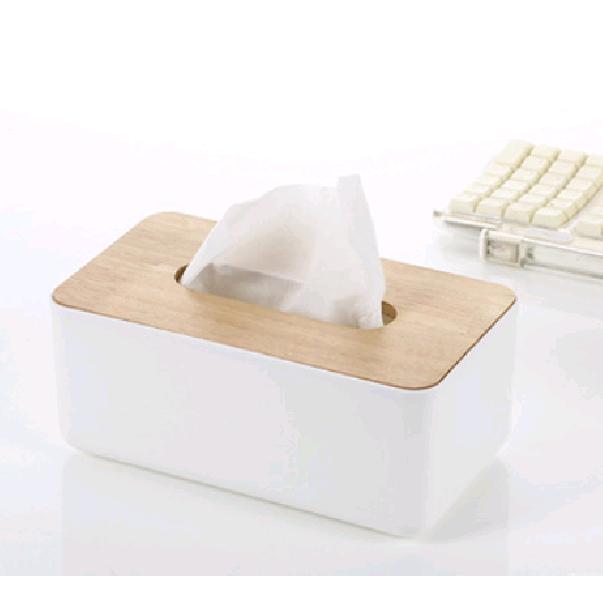 Original Color Oak Paper Towel Pumping Creative Desktop Wooden Tissue Box Tray Paper Napkin Storage Box