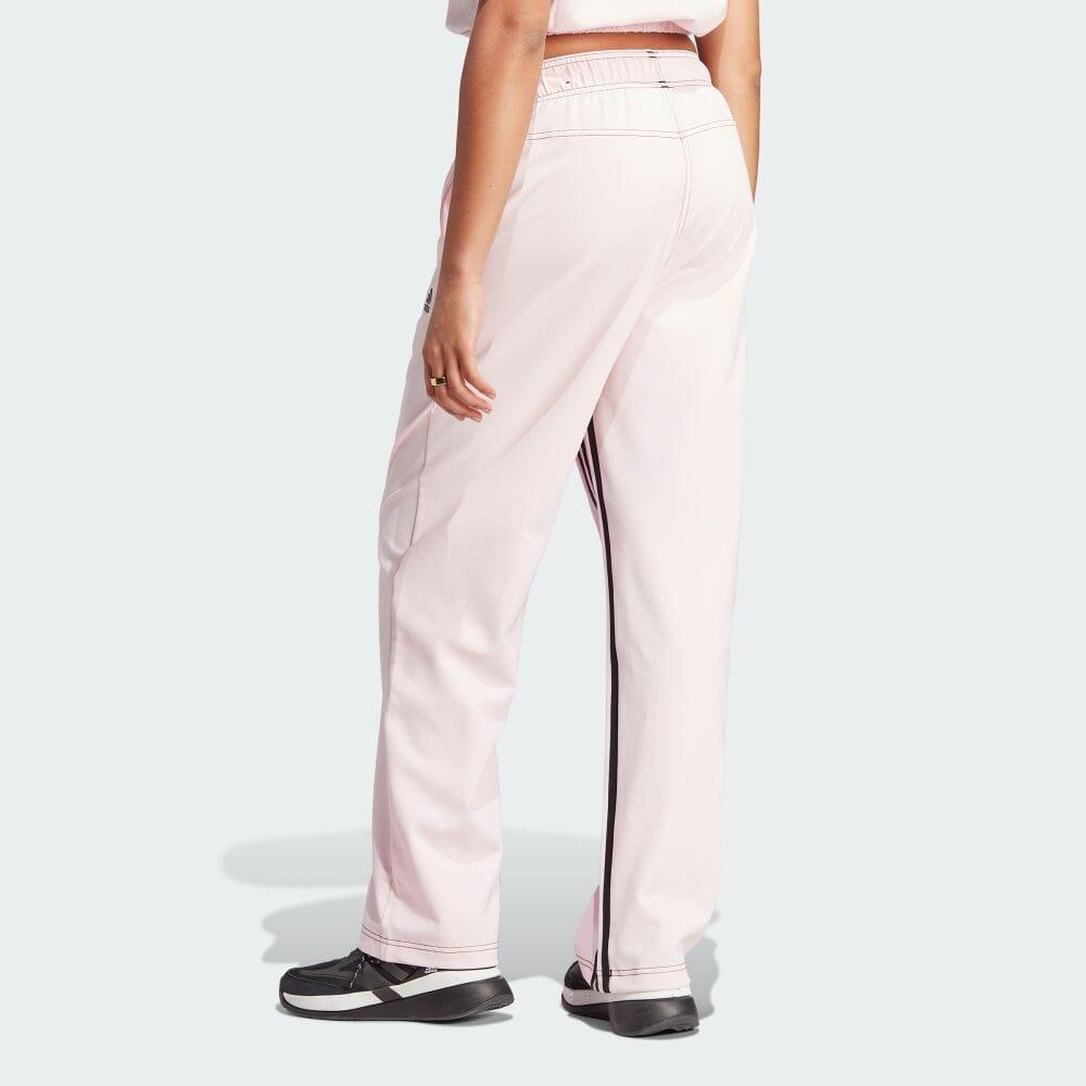 Adidas Logo Stripe Loose Wide Leg Knit Sports Pants Unisex Pants Pink IM4978