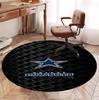 Dallas Cowboys Pattern Round Rug, Indoor/Outdoor Mat, for Picnic, Gameroom, Bedroom, Office, Living Room, Home Decor Carpet, Birthday Gift