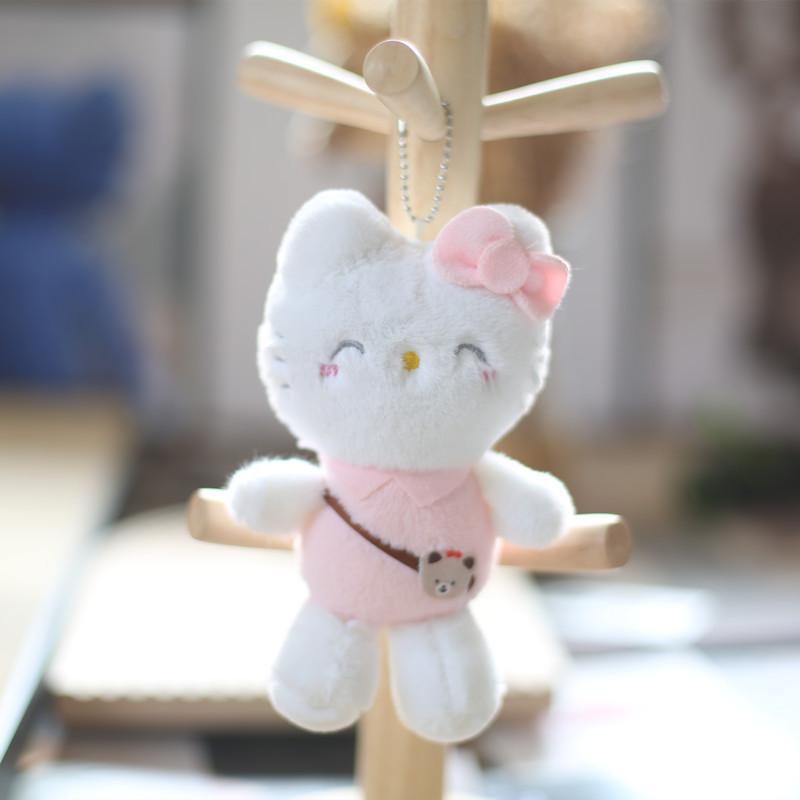 Cute Sanrio Characters Plushies Kuromi Cinnamoroll Melody Backpack Keychain