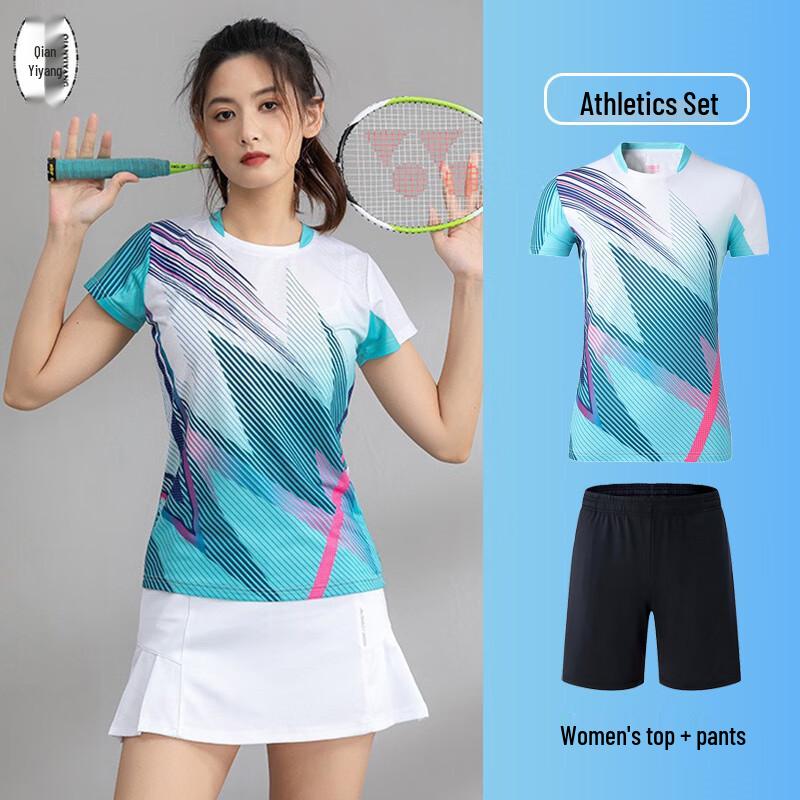 Unisex schnelltrocknendes kurzärmeliges Sporttrikot-Set