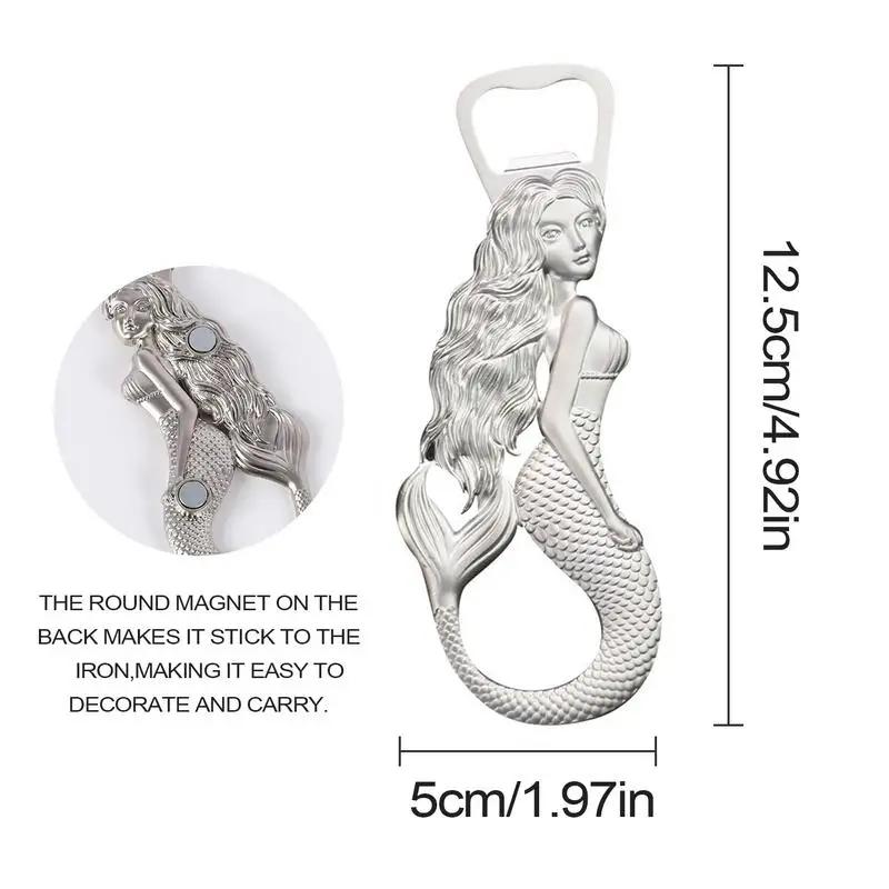 Bottle Opener Beer Can Bottle Opener Fun Refrigerator Decorative Bottle Cap Bottle Opener Metal Mermaid Beer Bottle Opener