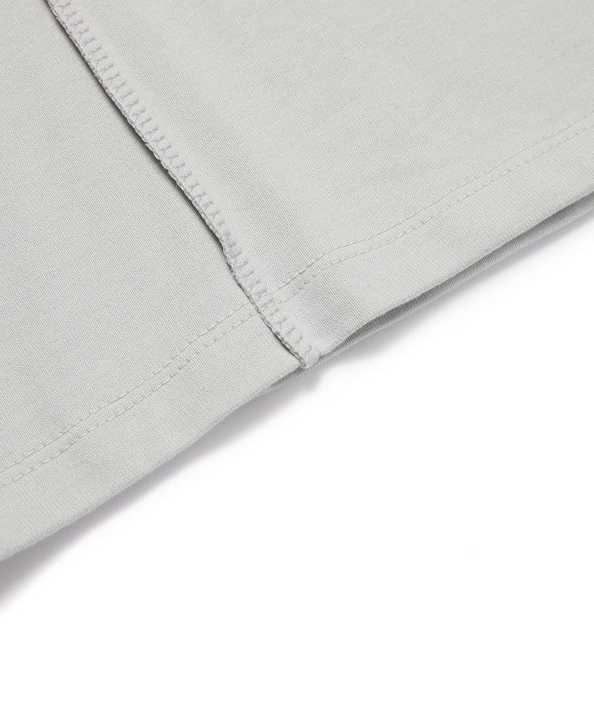 Illedis Half Cutting T-Shirt Gray