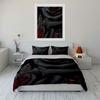 Black Rose Decor Set Soft Comfortable Duvet Cover Bedding Set Included 1*Duvet Cover & 2*Pillowcases, Gift