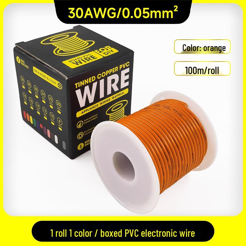 1007 PVC Electronic Wire 16AWG-30AWG Tinned Copper, Flying Lead Aviation Wire