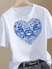 (Asian Size) Tee Top Clothing T Shirt Print Female letter 90s cute Woman Women Fashion Short Sleeve Graphic T-shirts