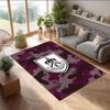 Burnley Football Print Crystal Velvet Rug, Comfortable Water Absorbent Non Slip Indoor Floor Carpet