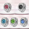 Vintage Punk Finger Watch Mini Elastic Strap Alloy Watches Couple Rings Jewelry Clock Retro Roman Watch Rings Women Men