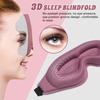 3D Breathable Light-Blocking Eye Mask - Comfortable, Pressure-Free Design for Sleep, Student & Adult Use