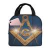 Masonic Mason Freemason Insulated Lunch Bag for Women Kids Portable Food Boxes Thermal Lunch Box Tote