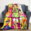 1pc Flintstones Family Flannel Throw Blanket HD Printed Lightweight Soft Warm All Season Blanket for Sofa, Bed, Travel, Camping Machine Washable