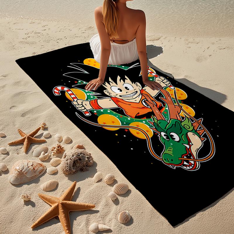 Dragon anime Artwork Beach Towel, Super Soft Microfiber, Gift for Her/Him, Birthday, for Pool, Beach, Travel, Home Decor Fan gifts