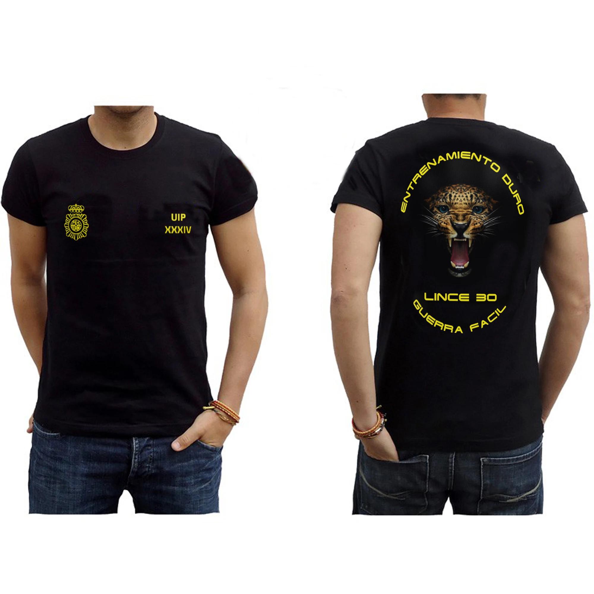 

Camiseta XXXIV Curso UIP Lince 30. Camiseta Policia Nacional Española. 100% Algodón, De Alta Calidad, Casual Top 4XL
