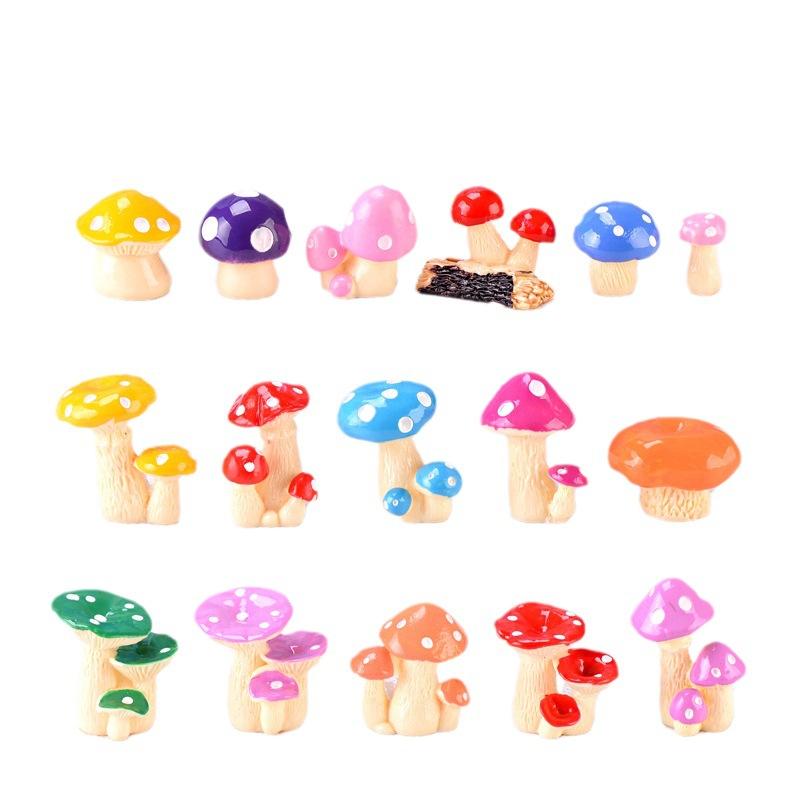 

16 PCS Micro Landscape DIY Mushroom Decoration Set 16PCS