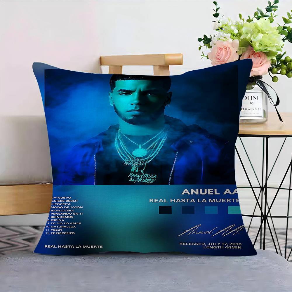Rapper Real A-Anuel AA Cushion Cover Pillowcase Upholstery Sofa Throw Pillow Home Decor Pillowcas