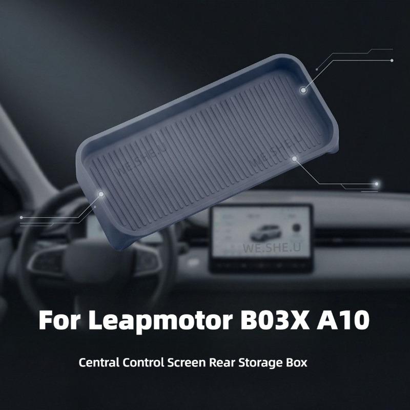 For Leapmotor B03X A10 2026 2027 Central Control Screen Rear Storage Box ETC Non Slip Organizer Car Interior Modification