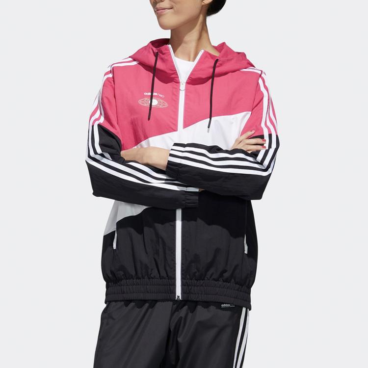 adidas Neo Sports Windproof Hooded Jacket Women Jackets Energy-Pink GM2318