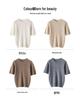 Early Autumn Women's Cashmere Short Sleeve Loose Cable Knit Sweater