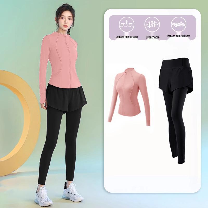 2025 Women's Slimming Morning Run Yoga Set - Long Sleeve Quick-Dry Fitness Outfit