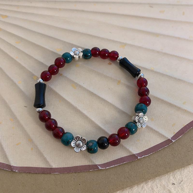 

Браслет з бісеру Бодхі. Модний шарм. Жіноча ручна робота. Милий китайський стиль. Кам’яні намистини ручної роботи. Браслети. Аксесуари для вечірок. Ювелірні вироби. Подарунки.