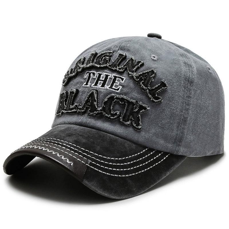Vintage Washed Cotton Baseball Cap 3D Letter Embroidered Stitching Adjustable Distressed Unisex Trucker Hat For Men Women Trendy Fashionable Casual Adjustable