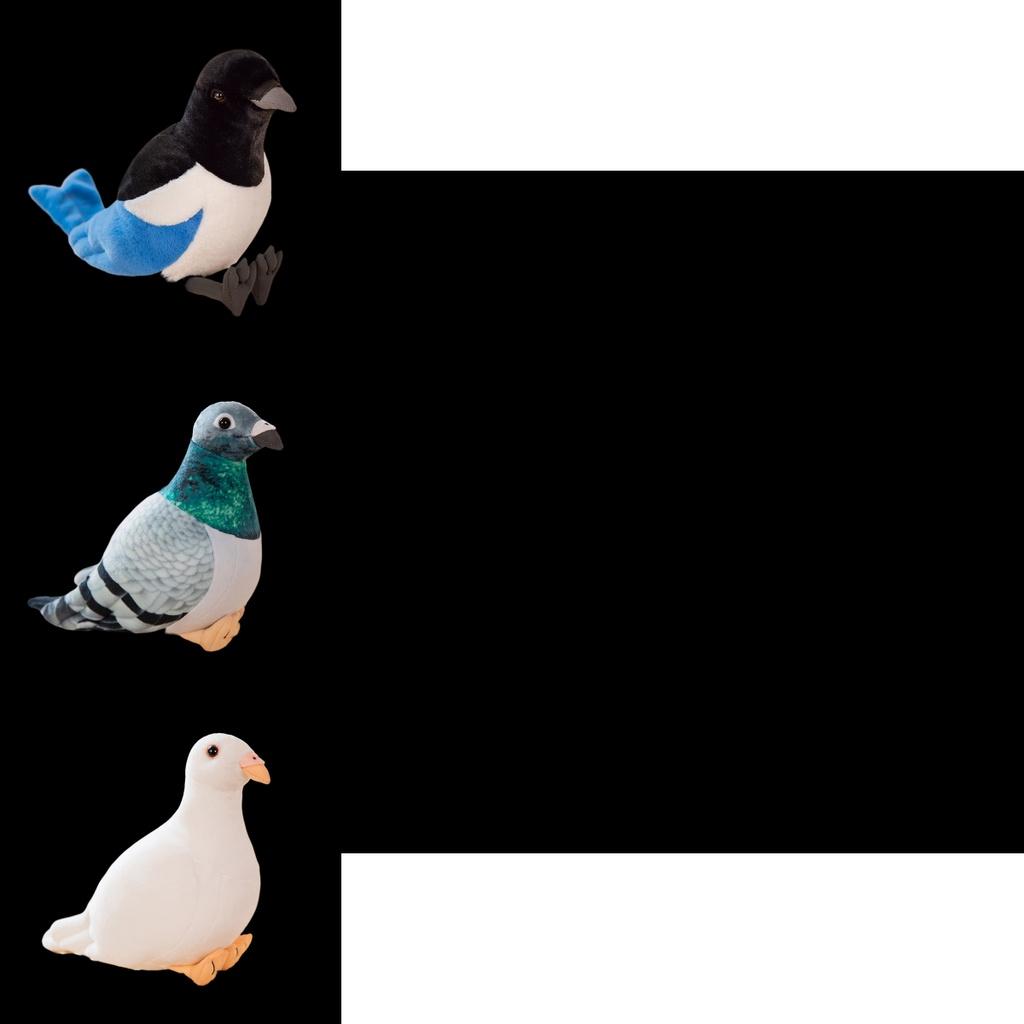 Realistic Plush Pigeon Toy With Soft Pp Cotton Filling, Perfect For Decor And Gifts, Available In White And Green