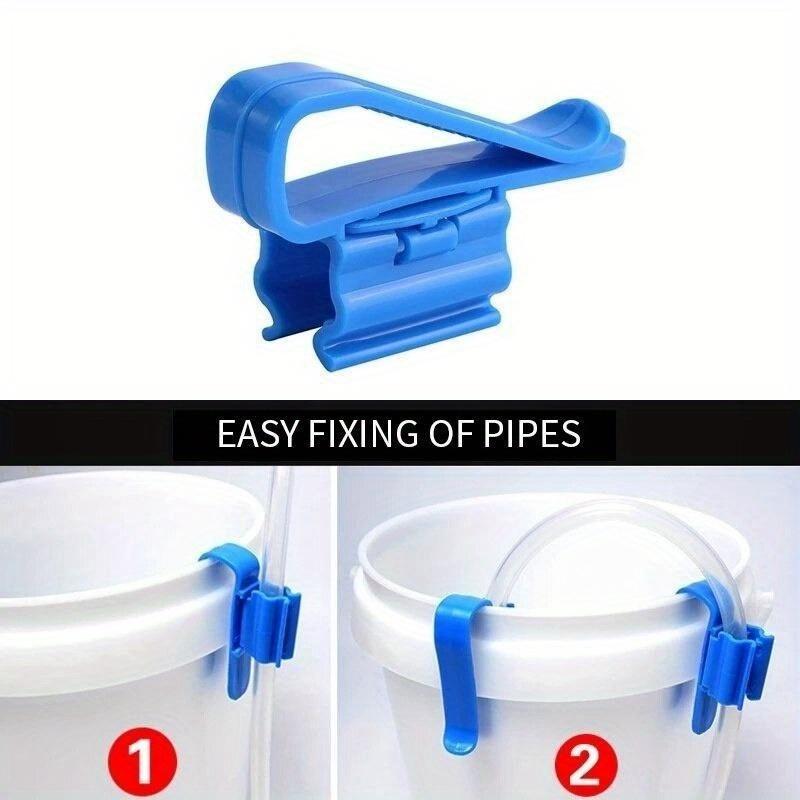 2Pcs Home Brew Bucket Clip Pipe Syphon Tube Flow Control Wine Beer Clamp Fish Aquarium Filtration Water Pipe Filter Hose Holder
