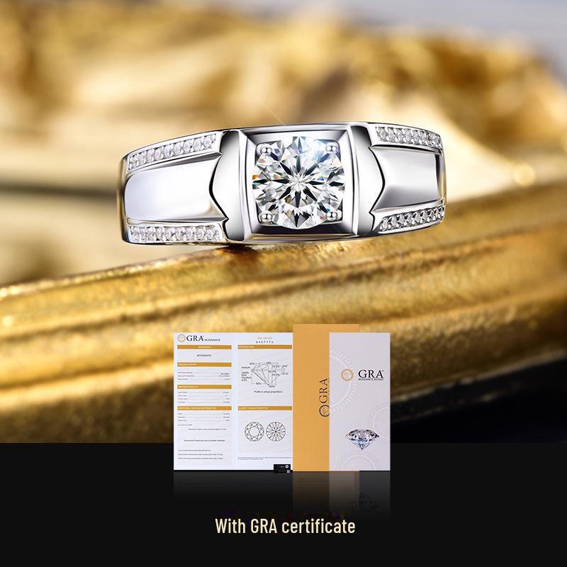 

Мужское кольцо Banyan Tree из серебра 925 пробы с геометрическим узором и бриллиантами из муассанита 1 carat, Adjustable opening