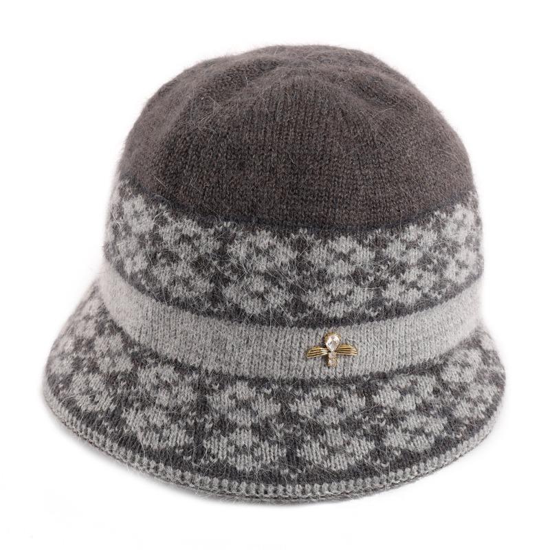 Autumn Winter Hats Women's Knitted Hat Mixed Color Fashion Thick Warm Hat All-match Bucket Hat