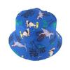 Summer Cotton Sun Hat For Kids Boys Girls Double Sided Bucket Hat Cartoon Cute Dinosaur Print Fisherman Cap Panama Chilldren