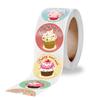 100-500 Stück Aufkleber Stilvolle Donut-Aufkleber 8 Designs Lecker aussehende Handgemachte weiße Etiketten-Aufkleber für Kuchen Brot Backen